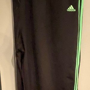 Adidas Black Pants w/ Bright Green Stripes 2XL for Tall Men